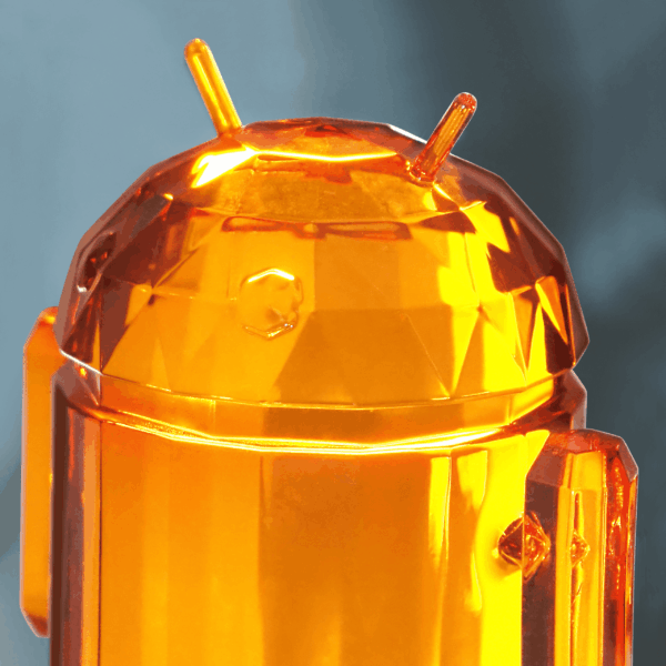 Crystalized — Amber Orange Android Mini Collectible